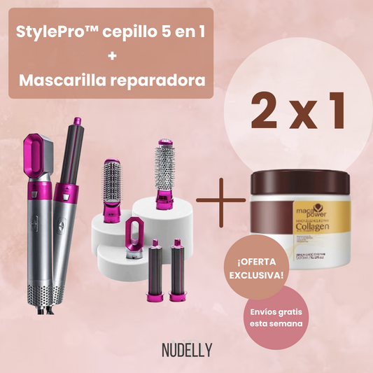 OFERTA 2X1 - StylePro™ cepillo 5 en 1  + Mascarilla reparadora